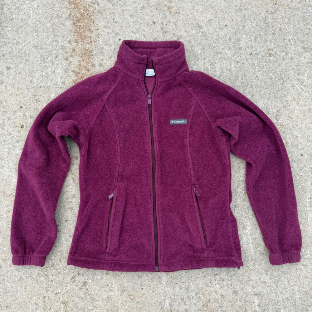 Columbia Womens Benton Springs Full Zip Fleece Jacket Dark Purple Berry Medium
